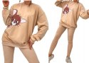 KOMPLET dresowy DAMSKI bluza LEGGINSY prążek MODNY KOLORY XL