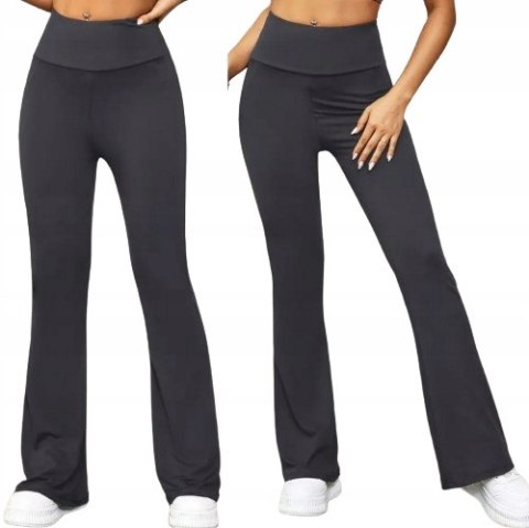 Damskie kryjące legginsy push-up modelujące wysoki stan dzwony