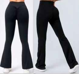 Damskie kryjące legginsy push-up modelujące wysoki stan dzwony