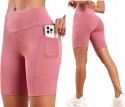 KOLARKI LEGGINSY KRÓTKIE SPODENKI KIESZONKA kolory L/XL