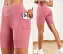 KOLARKI LEGGINSY KRÓTKIE SPODENKI KIESZONKA kolory L/XL