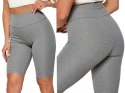 Legginsy Kolarki Prążkowane Krótkie Getry Bikery Damskie Kryjące KOLOR S/M