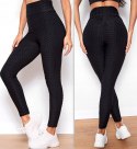 Legginsy PUSH UP sportowe FITNESS KARBOWANE KOLORY L/XL