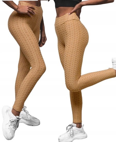Legginsy PUSH UP sportowe FITNESS KARBOWANE KOLORY L/XL Legginsy PUSH UP sportowe FITNESS KARBOWANE KOLORY L/XL