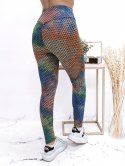 LEGGINSY KARBOWANE MULTICOLOR S/M