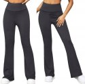 Damskie kryjące legginsy push-up modelujące wysoki stan dzwony L/XL
